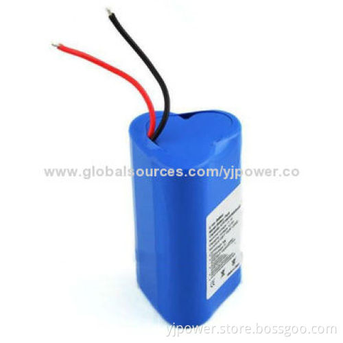 18650 Rechargeable Lithium-ion Battery Pack with 12V Voltage, 2,400mAh Capacity